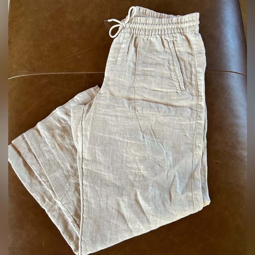 Athleta Light Beige Drawstring Joggers